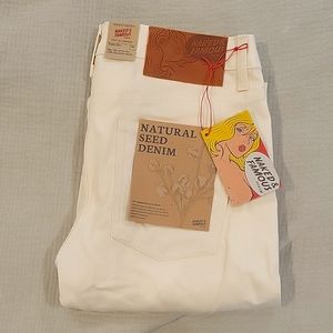 Naked & Famous Super Guy natural seed denim jeans, size 34